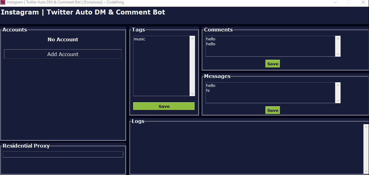 Instagram & Twitter Bot